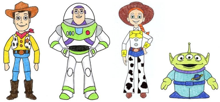 4 How to Draw Toy Story Characters Art Lessons for Kids