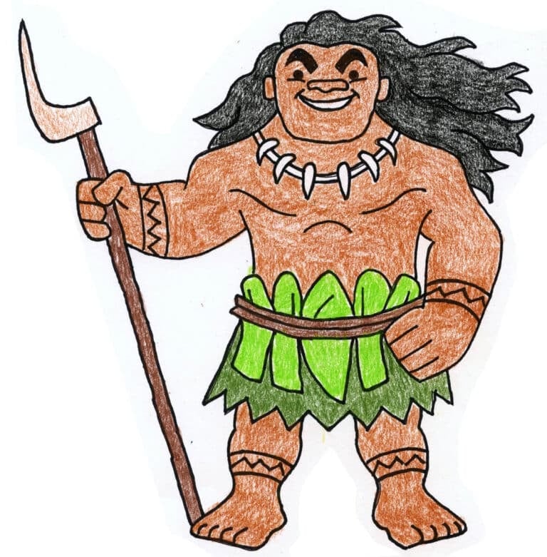 Maui Drawing: Easy Step-by-Step Art Lesson for Kids
