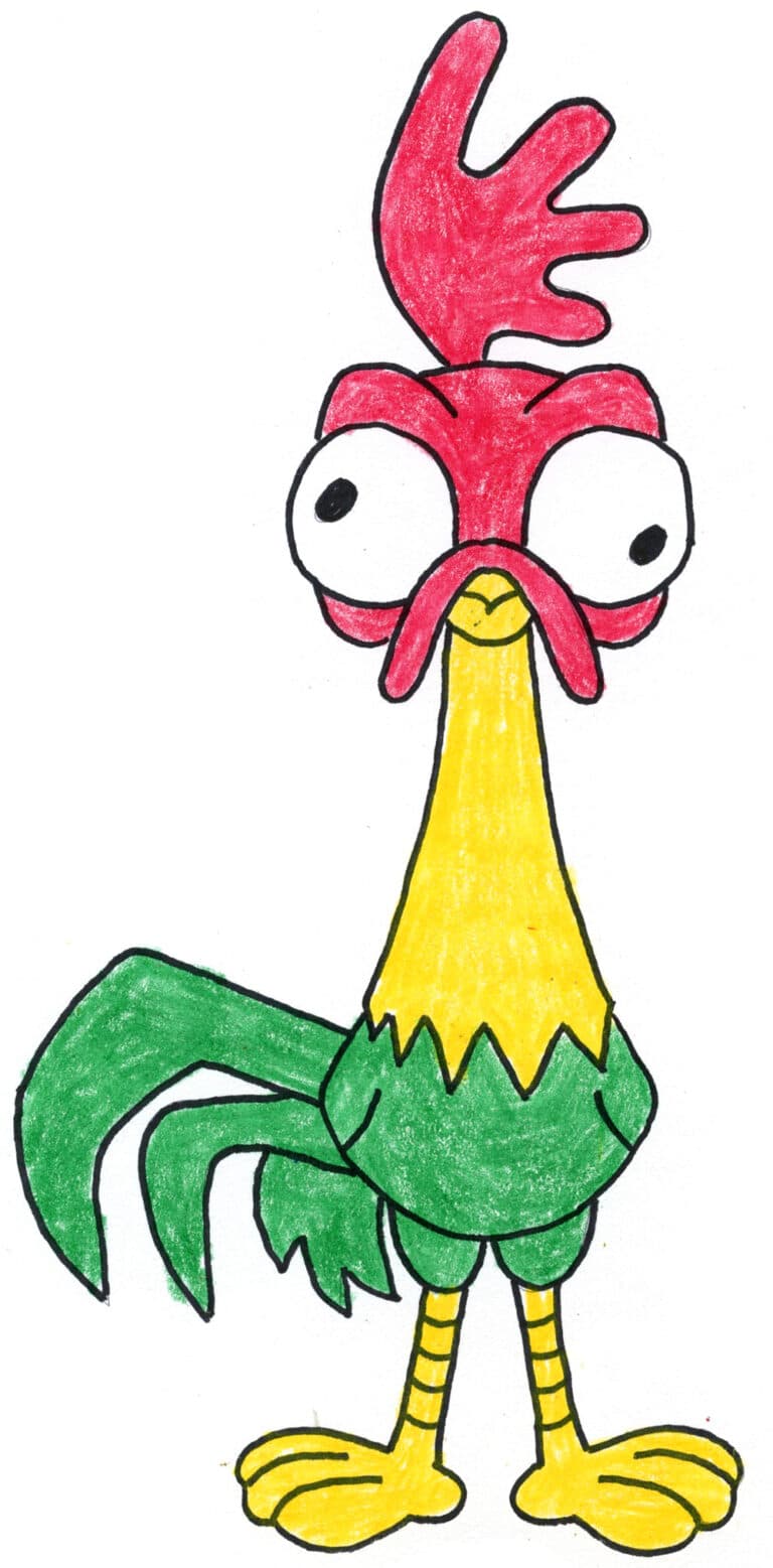Heihei Drawing: Easy Step-by-Step Moana Art Lesson for Kids
