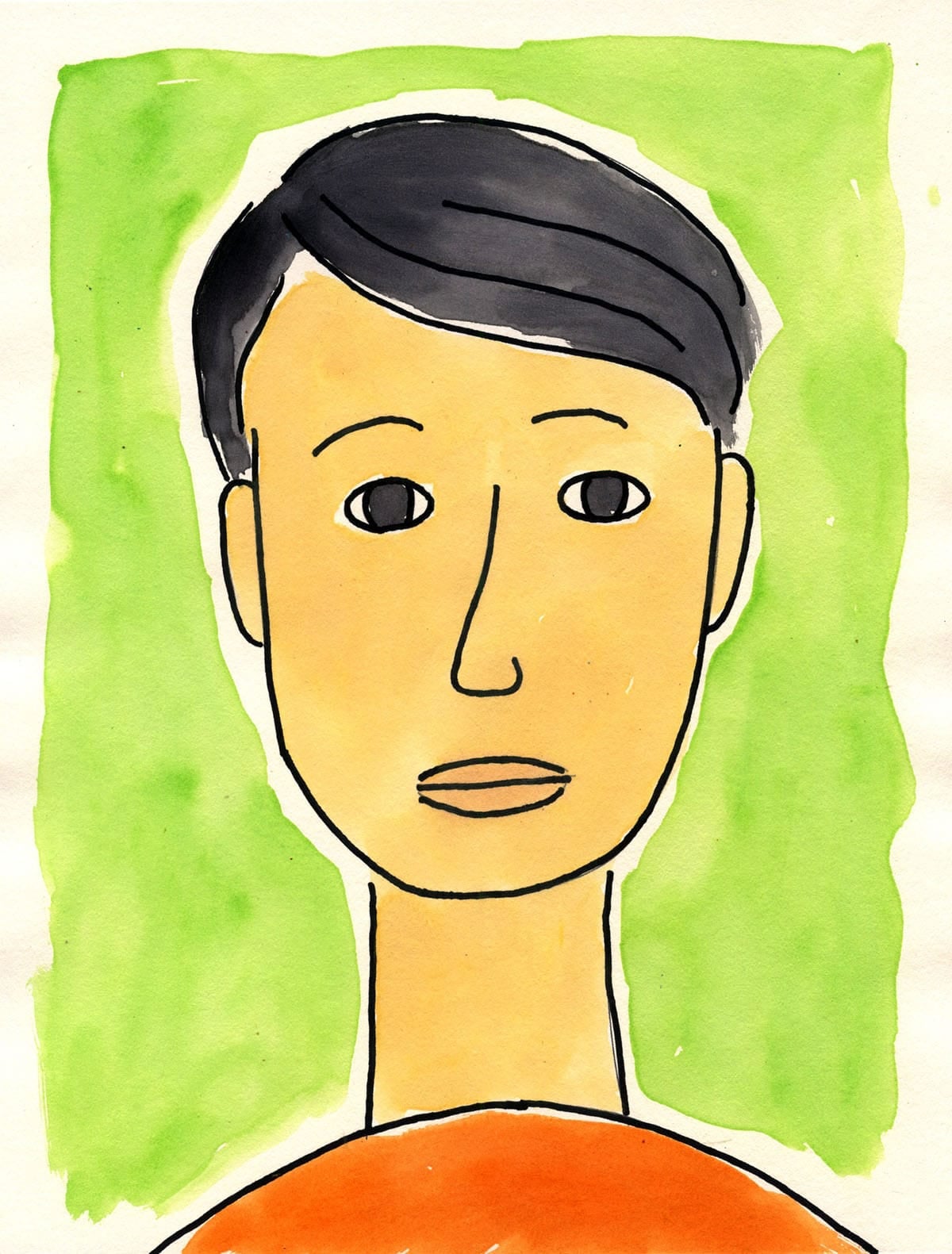 How to make a Watercolor Self Portrait: Easy, Step-by-Step Art Lesson for Kids