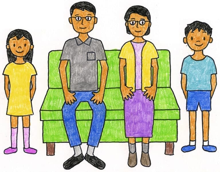 Grandparents Day Drawing: Easy Family Art Lesson for Kids